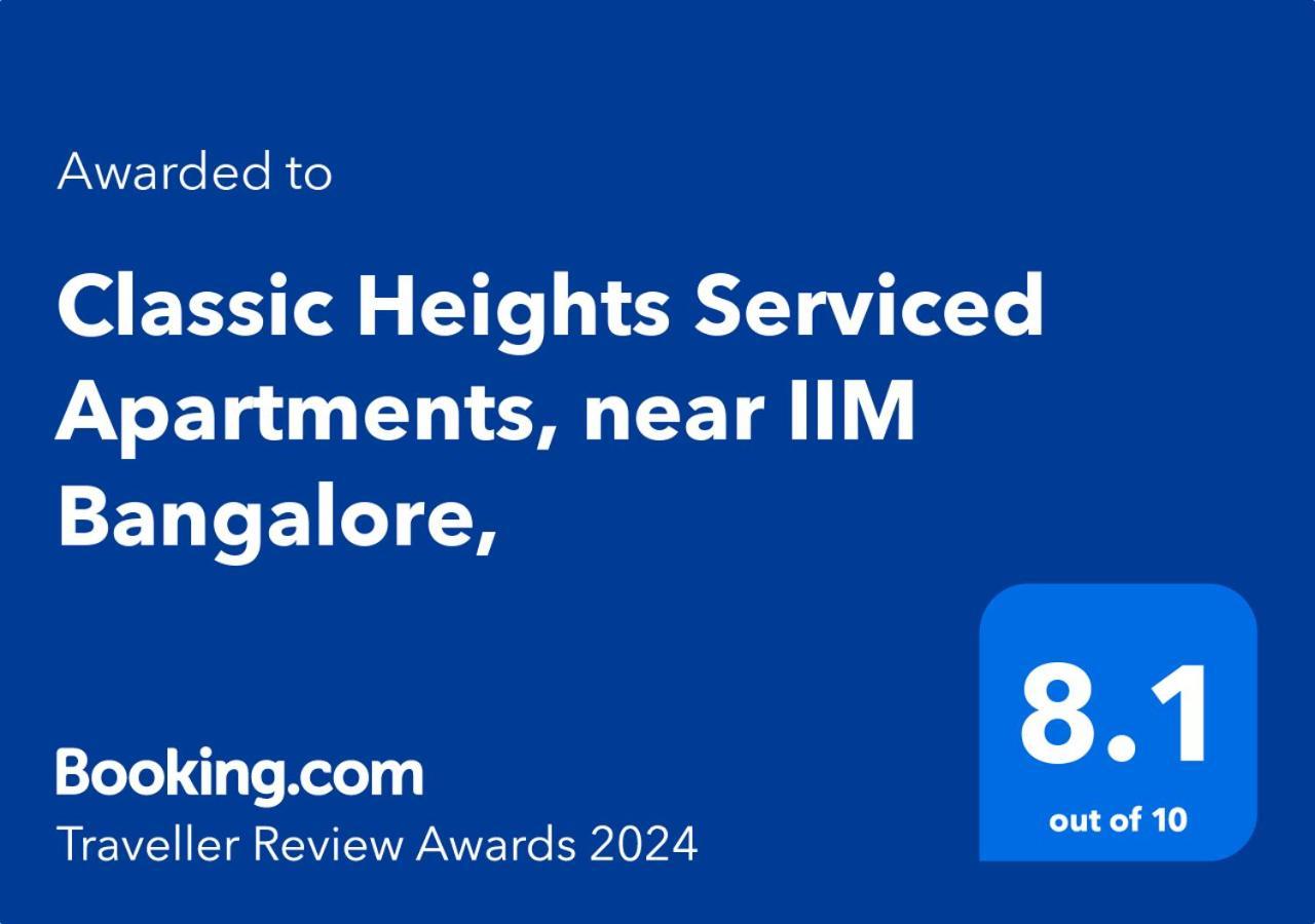 Classic Heights Serviced Apartments, Near Iim Bangalore, Eksteriør bilde